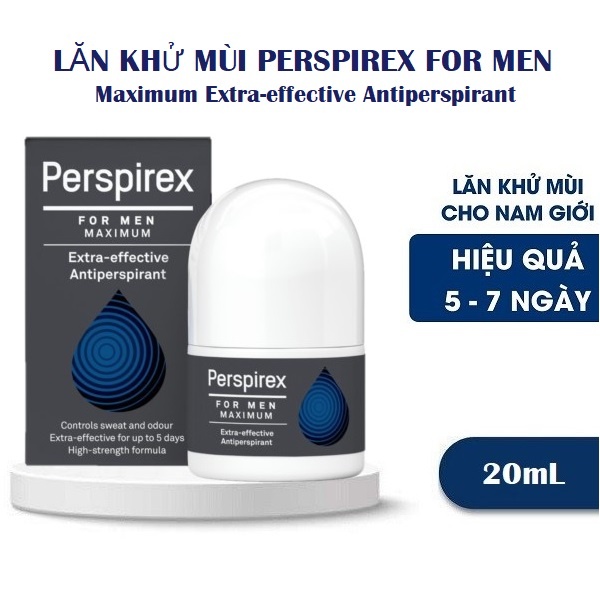 Lăn khử mùi Perspirex 5/20ml các mùi giảm tiết mồ hôi hiệu quả và không gây kích ứng da
