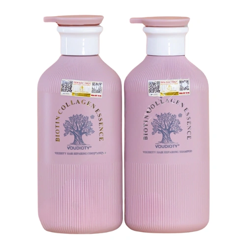 Bộ gội xả Biotin Collagen Essence Voudioty 500ml (Hồng)