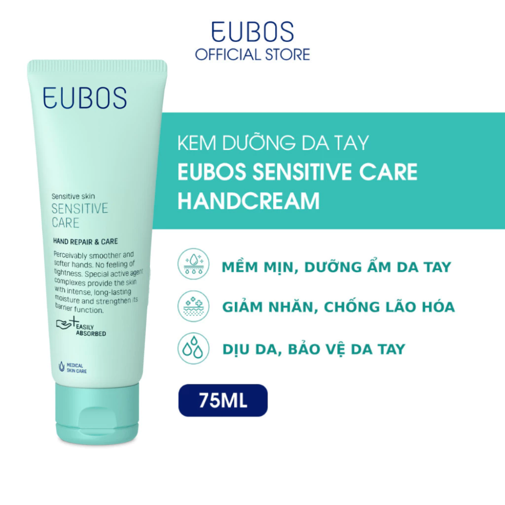 Kem dưỡng da tay EUBOS Sensitive Care 75ml mềm mịn bảo vệ da tay