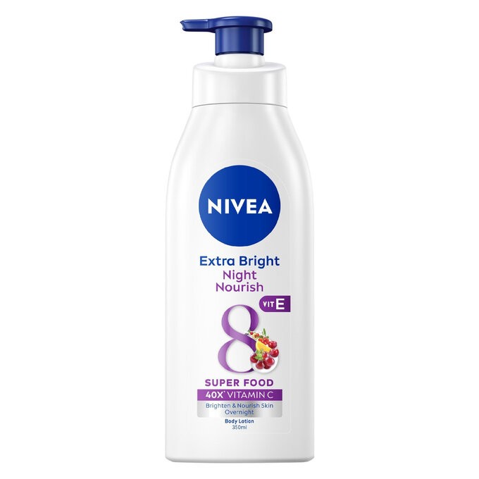 Sữa dưỡng thể ban đêm Nivea Extra White Night Nourish 350ml làm sáng và săn chắc da