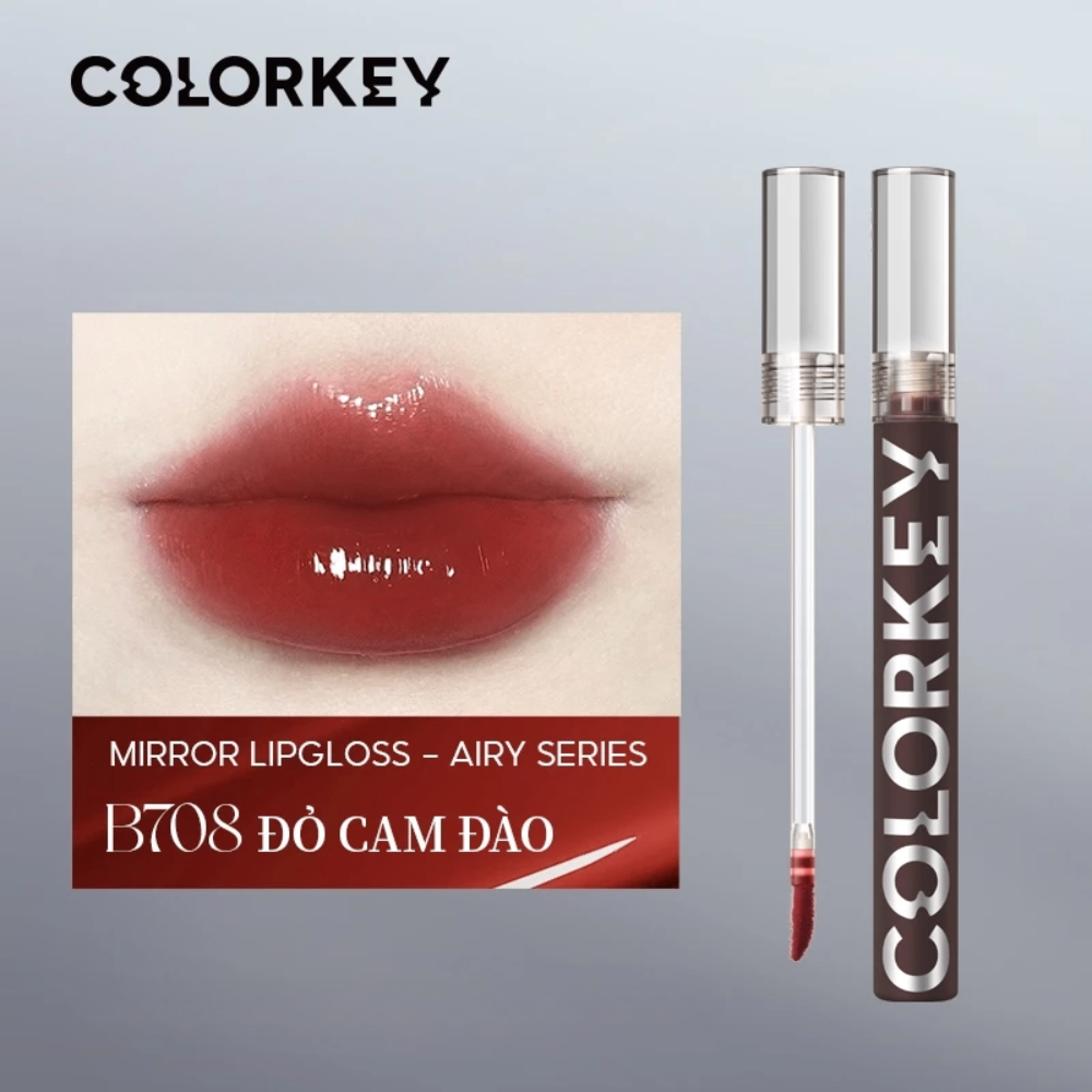 Son tint bóng Colorkey Airy Lip Mirror Series 1.7g lâu trôi không nặng môi