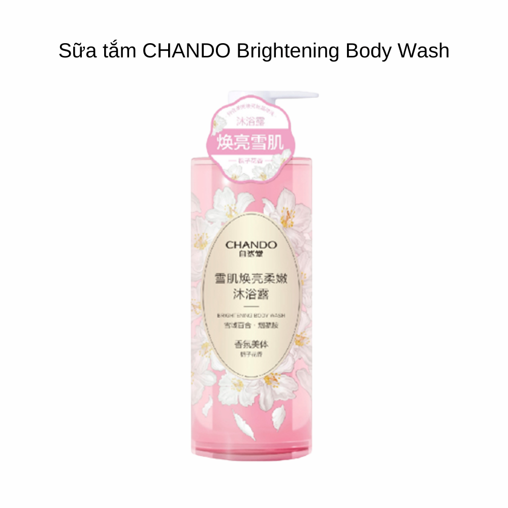 Sữa tắm và dưỡng thể CHANDO Moisturizing Brightening Body Lotion 600ml dưỡng ẩm mềm mại