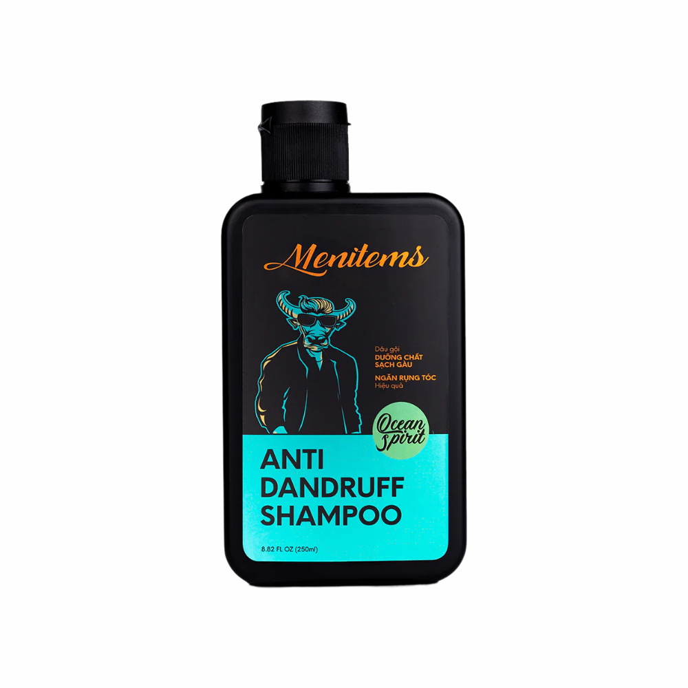 Dầu gội Menitems Anti Dandruff Shampoo 250ml làm sạch da đầu, bã nhờn