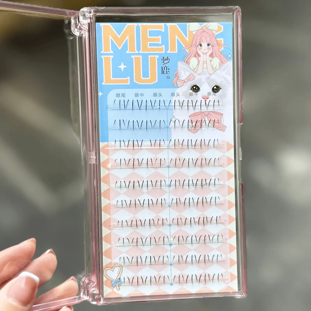 Mi giả MENGLU mỏng nhẹ tự nhiên giúp lông mi cong dày