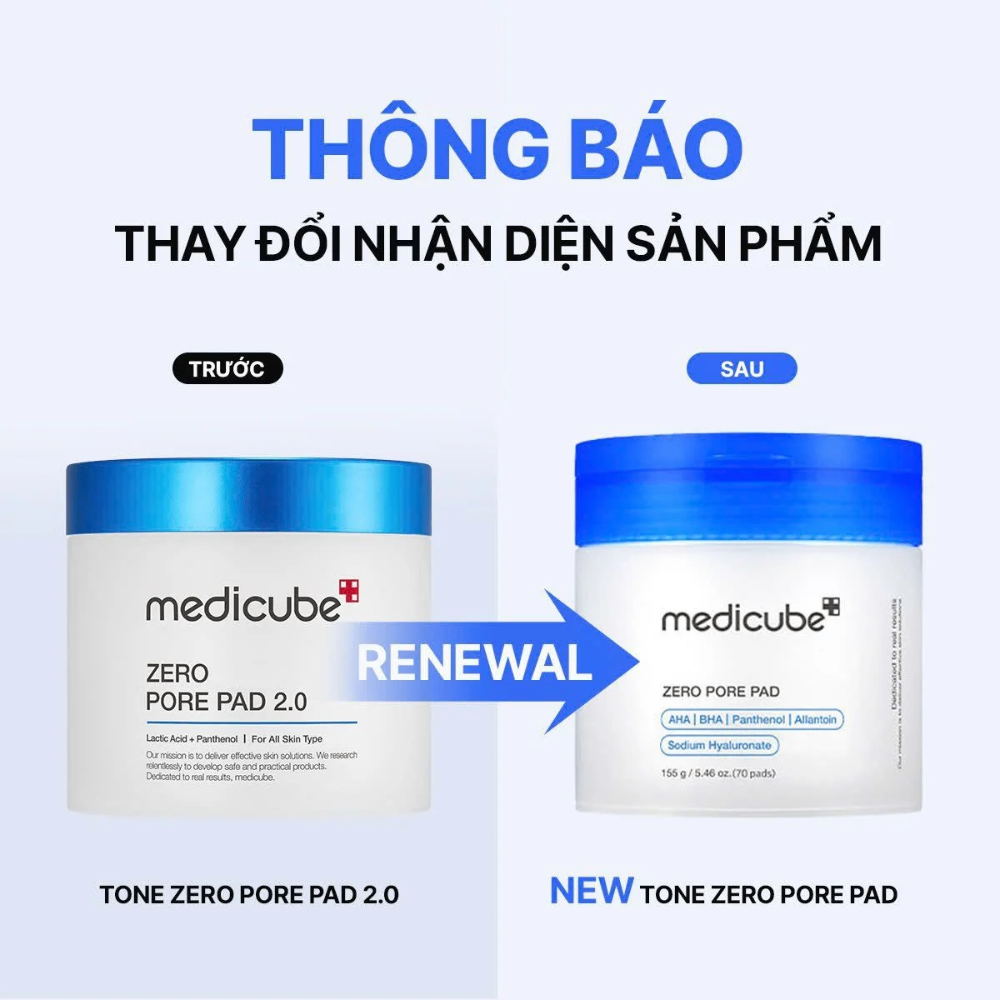 Toner Pad dưỡng da Medicube các loại 70 miếng cấp ẩm se khít lỗ chân lông