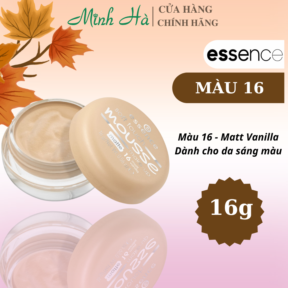 Phấn tươi Essence Soft Touch Mousse 16g của Đức không bí da, không nặng mặt, không nổi mụn, kiềm dầu