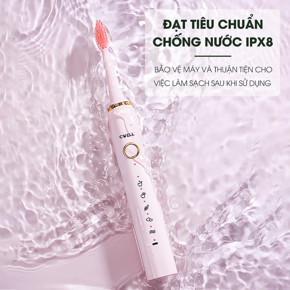 Bàn chải điện CWELL Sonic Toothbrush 5 chế độ làm sạch sâu giữa các răng