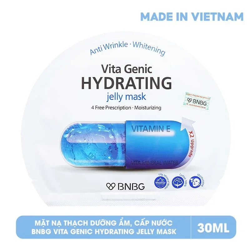 Mặt nạ BNBG Vita Genic Jelly Mask 30g các loại bổ sung vitamin giúp da bóng khỏe ngay lập tức