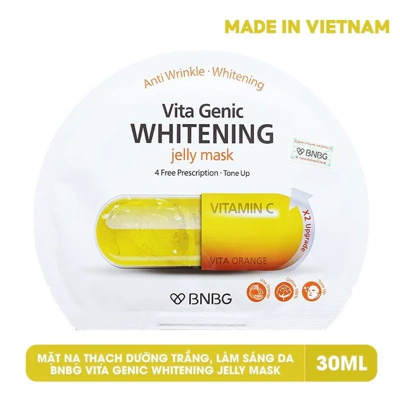 Mặt nạ BNBG Vita Genic Jelly Mask 30g các loại bổ sung vitamin giúp da bóng khỏe ngay lập tức