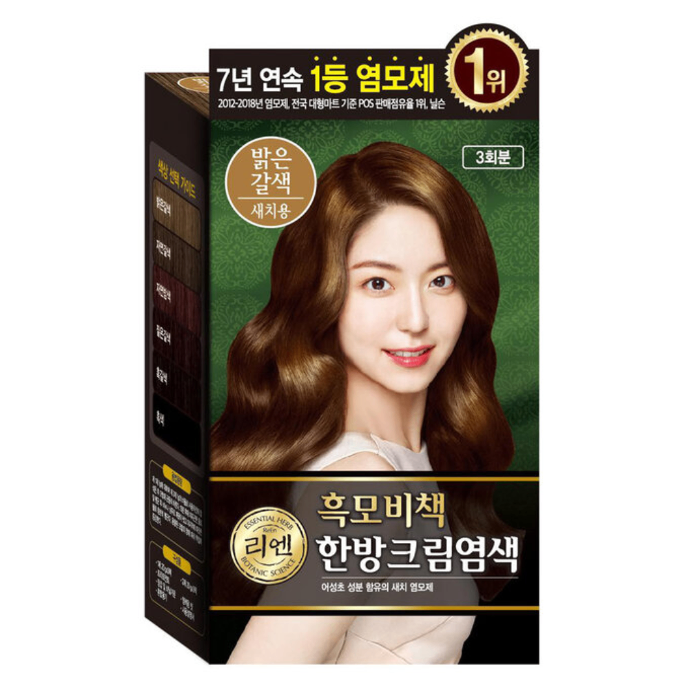 Kem nhuộm tóc phủ bạc Reen Heukmobichaek Oriental Hair Dye Cream 128g đều màu và óng mượt tự nhiên