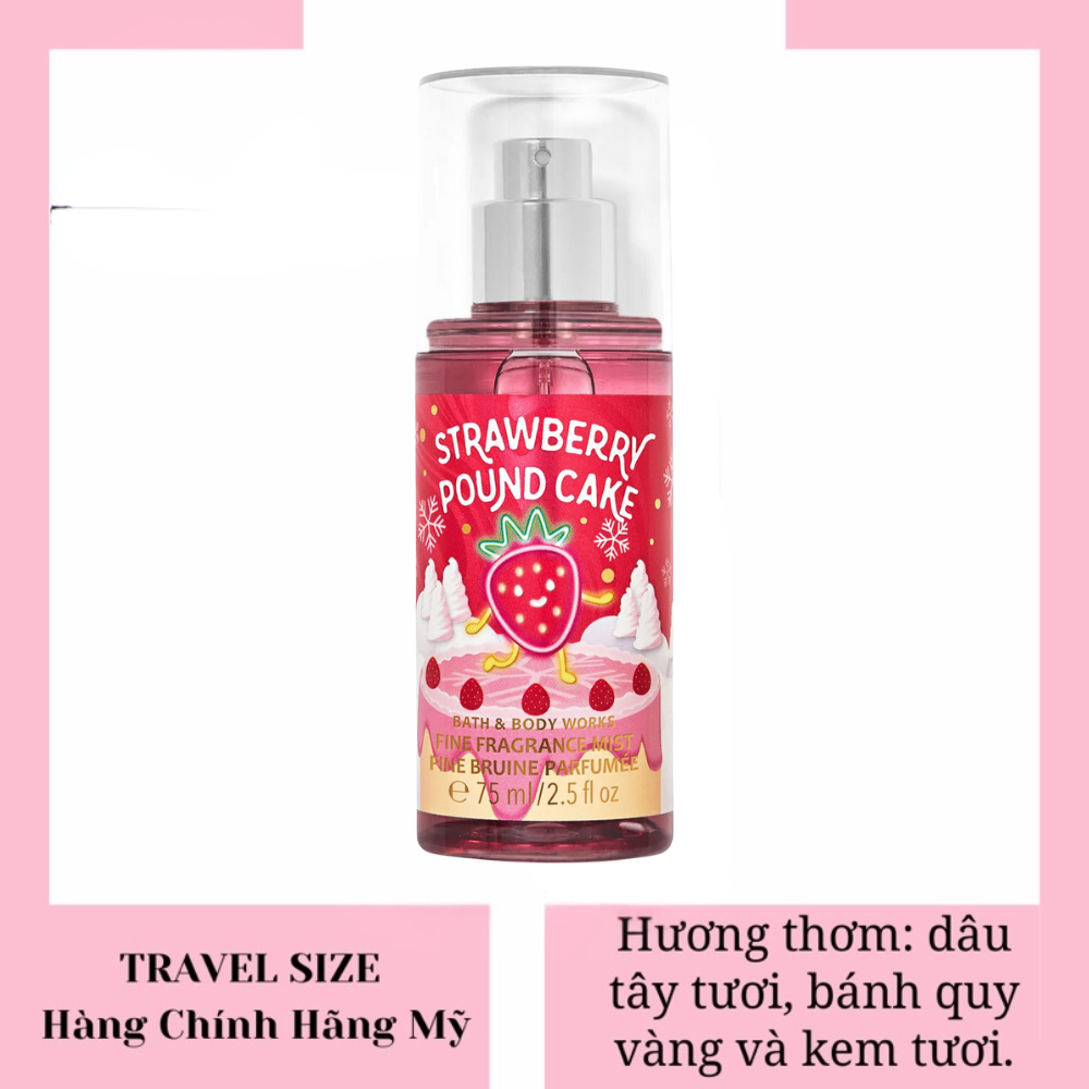 Xịt thơm body Bath & Body Works 75ml xịt thơm toàn thân đa dạng mùi hương phù hợp mọi lứa tuổi