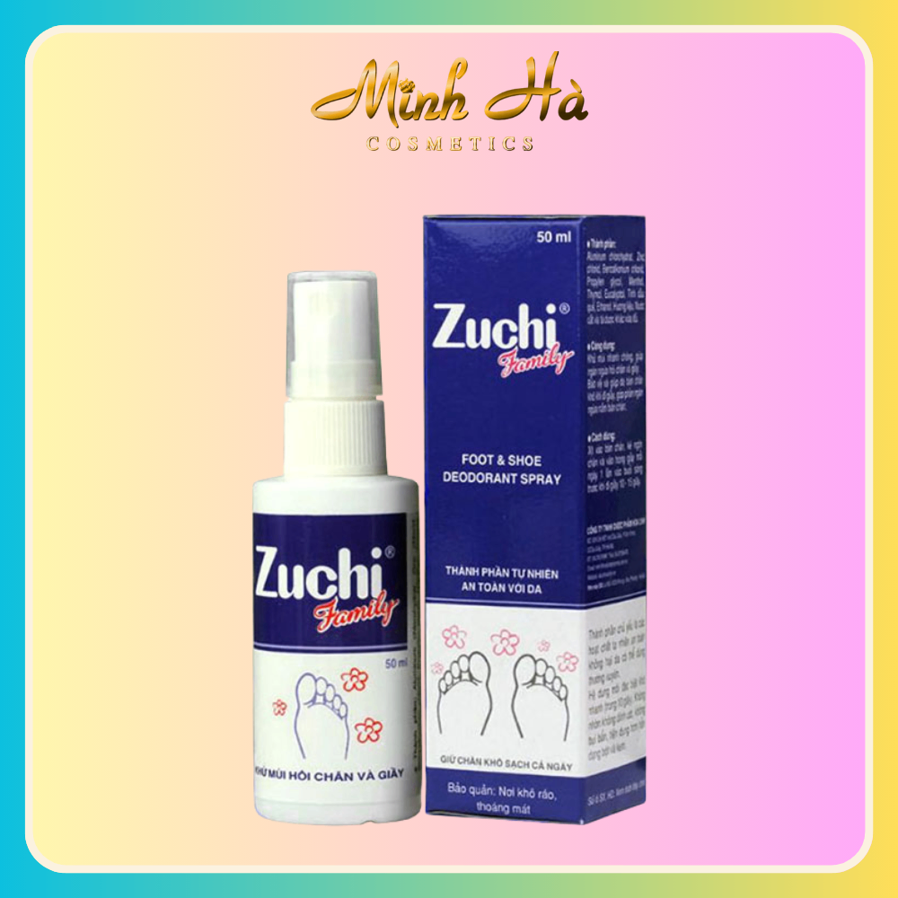 Xịt khử mùi hôi chân và giày Zuchi Family 50ml