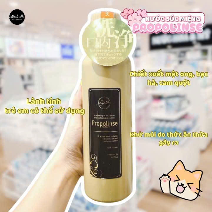 Nước súc miệng Propolinse 600ml chống hôi miệng, làm sạch răng miệng hàng ngày