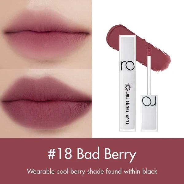 (ROMAND X INAPSQUARE) Son kem Romand Blur Fudge Tint Limited vỏ đen 5g mịn môi, lên màu chuẩn