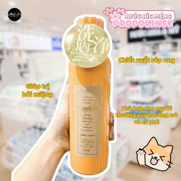 Nước súc miệng Propolinse 600ml chống hôi miệng, làm sạch răng miệng hàng ngày