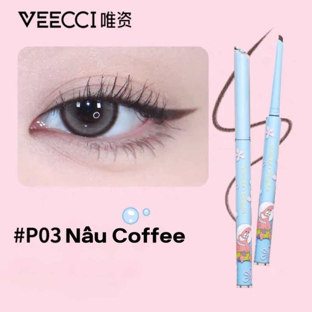 Bút kẻ mắt Veecci x SpongeBob 50mg màu chuẩn, không dễ phai