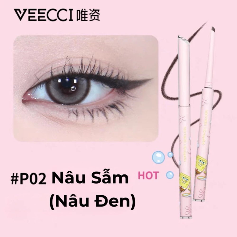 Bút kẻ mắt Veecci x SpongeBob 50mg màu chuẩn, không dễ phai