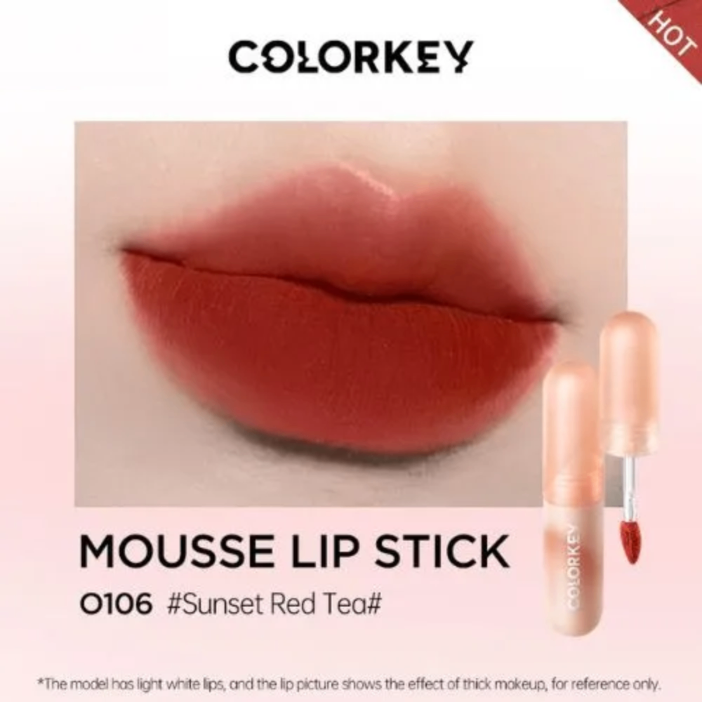 Son kem nhung Colorkey Mousse Lip Mud Matte 2g màu sắc đậm đà lì mịn tự nhiên