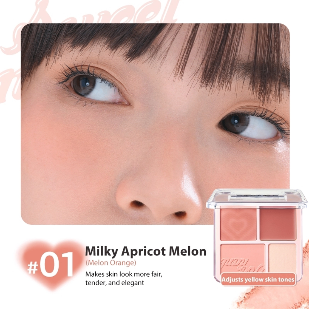 Phấn má hồng và highlight Judydoll Blush & Highlight Palette 9g chất phấn mịn lên màu chuẩn