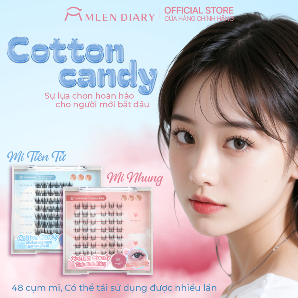 Mi giả Mlen Diary Mi Nhung Cotton Candy