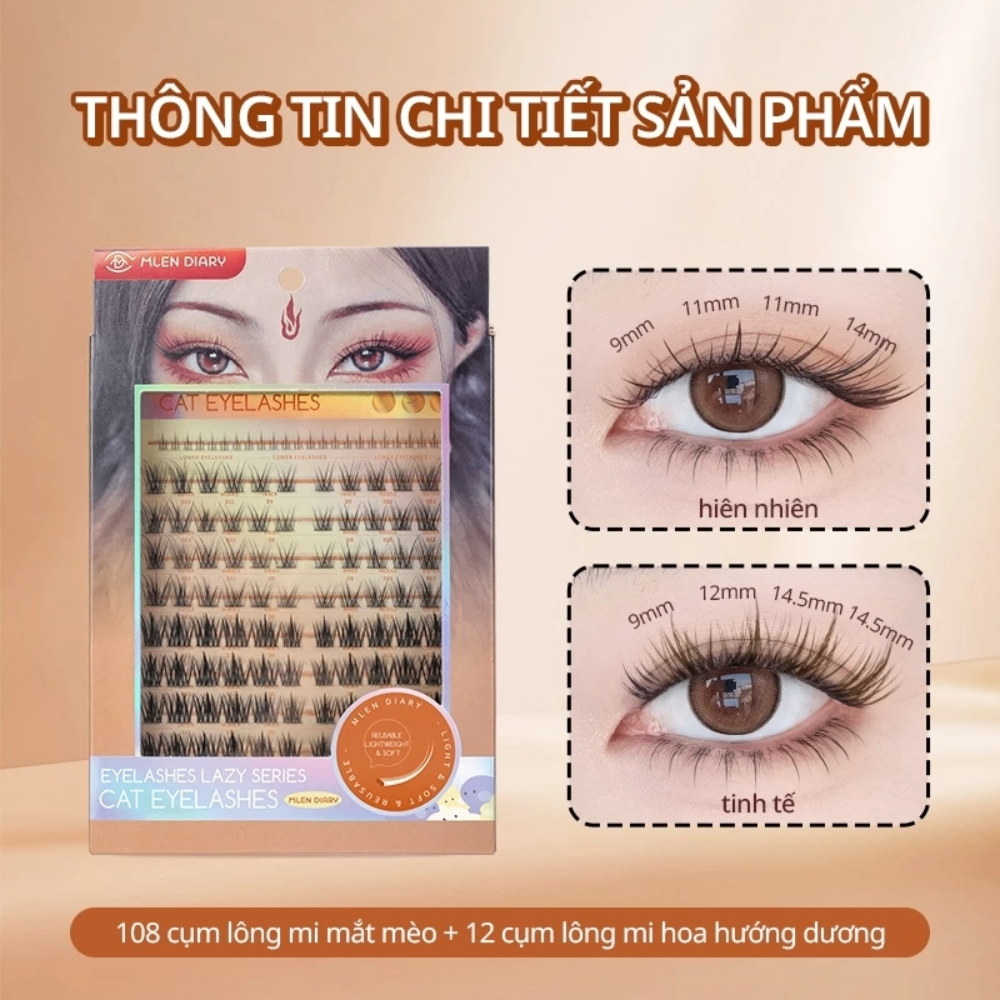 Mi giả Mlen Diary Mi Cáo Cat Eyelashes (Hộp lớn)