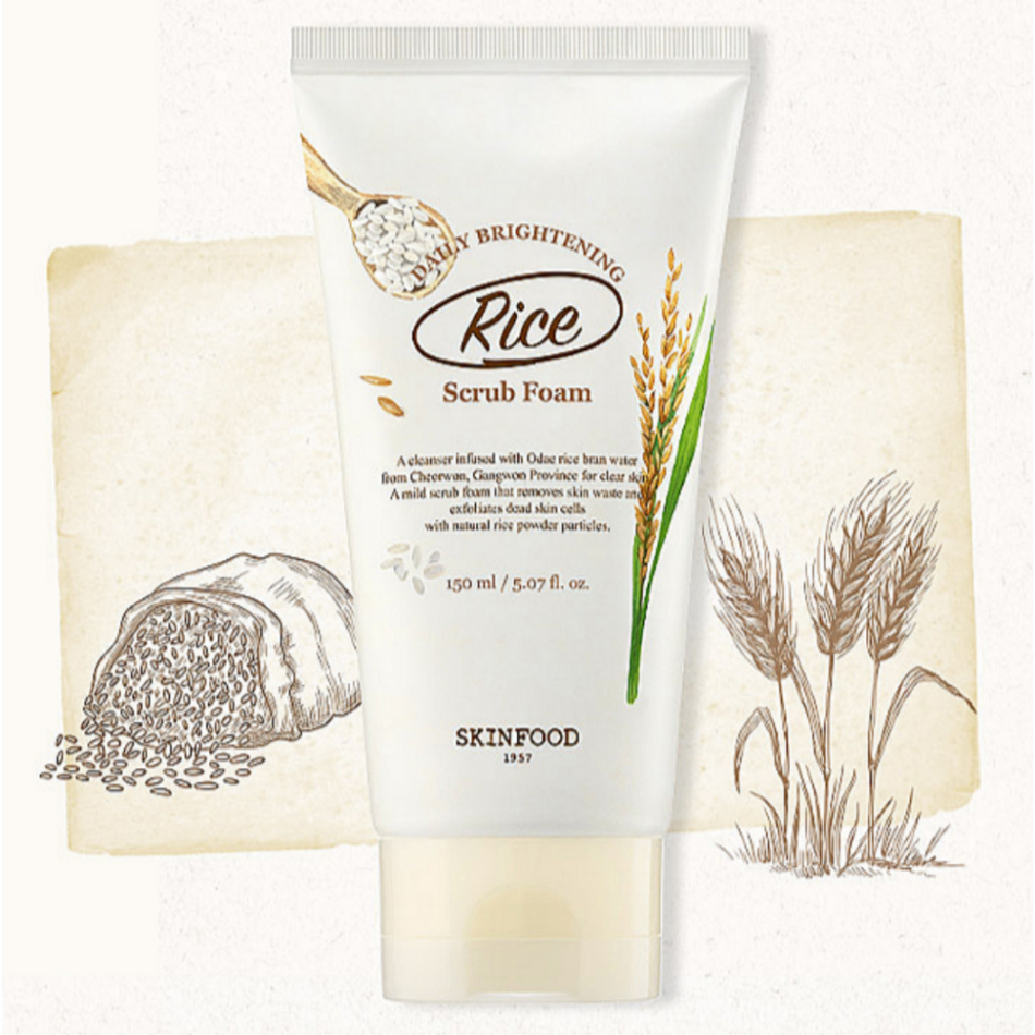 Sữa rửa mặt gạo Skinfood Cleansing Foam 150ml làm sáng và dưỡng trắng cho da mịn màng