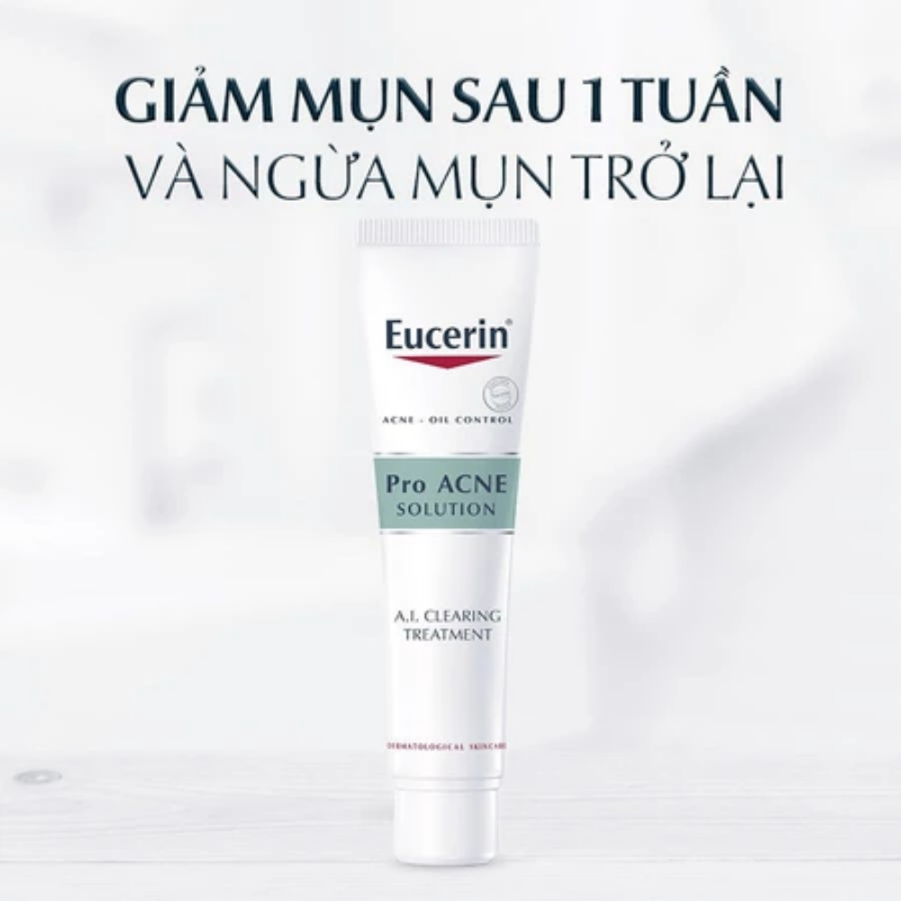 Gel giảm mụn Eucerin Pro ACNE Solution A.I Clearing Treatment 40ml giảm thâm mụn và ngăn ngừa mụn