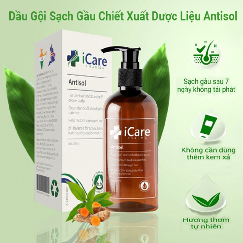 Dầu Gội iCare Pharma Antisol pH6.5 240ml