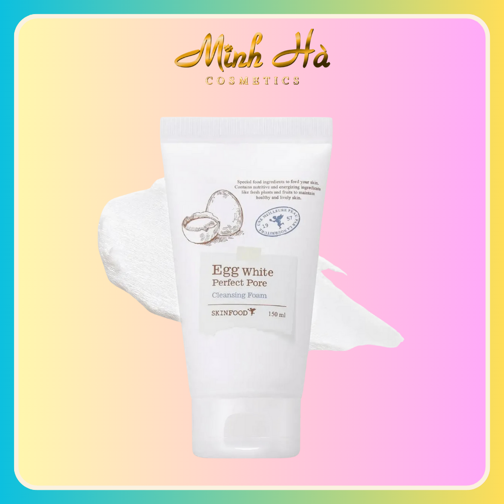 Sữa rửa mặt SKINFOOD Egg Cleansing Foam 150ml làm sạch lỗ chân lông, kể cả lớp trang điểm đậm, tiết nhiều bã nhờn