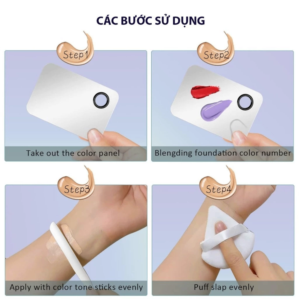Khay tán nền inox kèm que