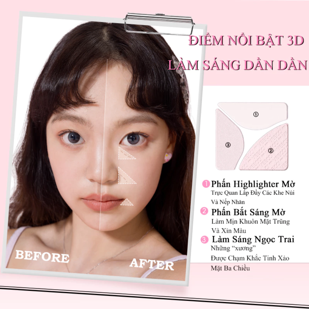 Phấn má và highlight 4 ô Veecci #G02