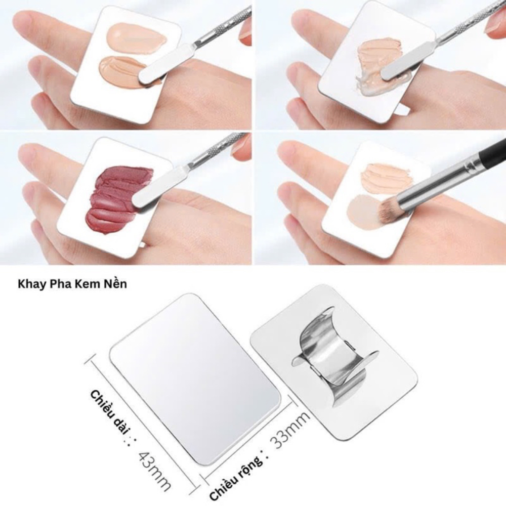 Khay tán nền inox kèm que