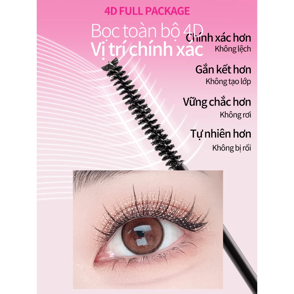 Mascara 4in1 Mlen Diary dán và tháo mi giả