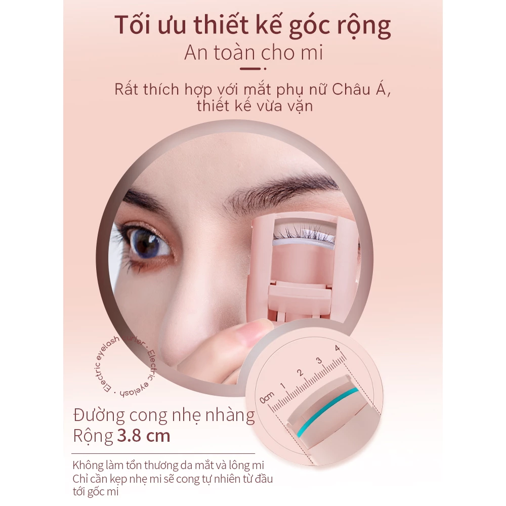 Máy uốn mi sạc điện Mlen Diary Eyelash Curler
