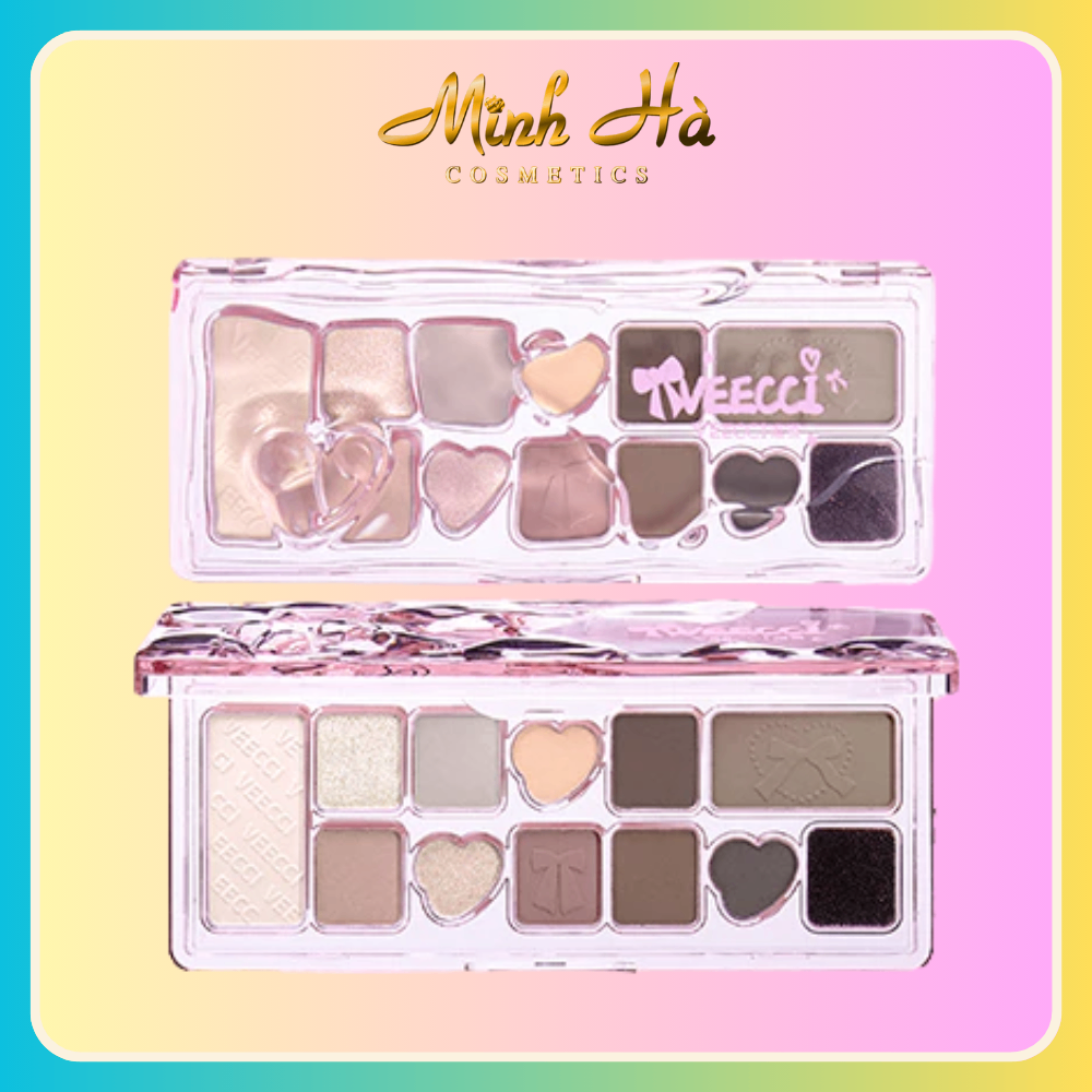 Phấn mắt Veecci 11 ô Ballet Nơ lụa hồng đen 9.3g trang điểm tinh tế