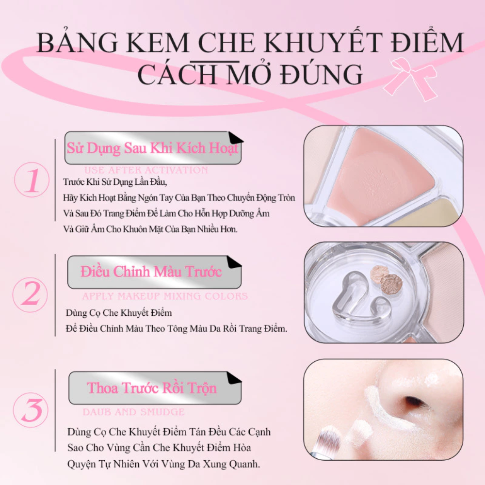 Bảng che khuyết điểm 7 ô Veecci Silky Smooth N01