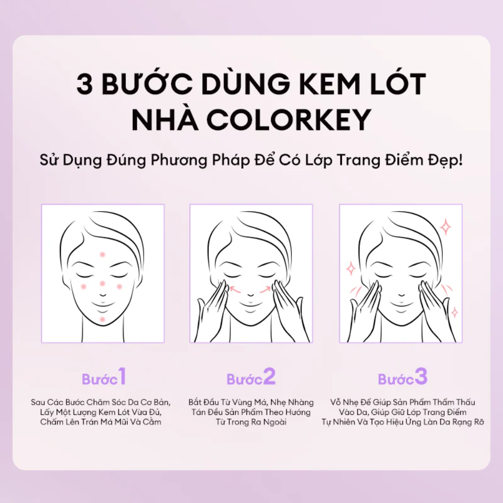 Kem lót Colorkey light weight polish 30g dưỡng ẩm làm sáng và tái tạo làn da
