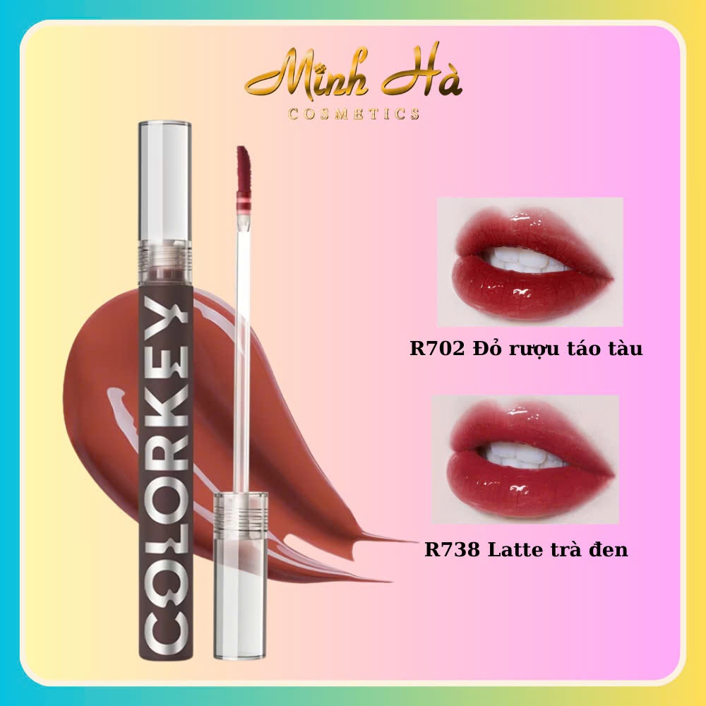 Son tint bóng Colorkey Airy Lip Mirror Series 1.7g lâu trôi không nặng môi