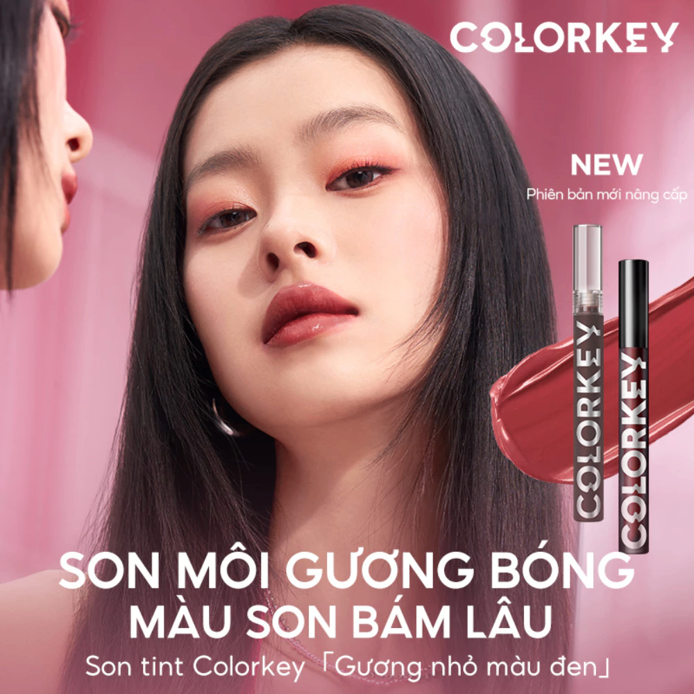 Son tint bóng Colorkey Airy Lip Mirror Series 1.7g lâu trôi không nặng môi