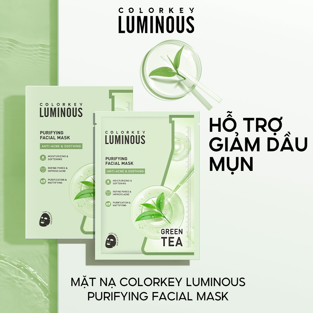 Mặt Nạ Colorkey Luminous Replenishing Facial Mask 25ml các loại dưỡng ẩm và làm dịu da