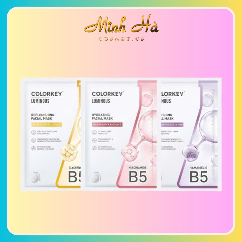 Mặt Nạ Colorkey Luminous Replenishing Facial Mask 25ml các loại dưỡng ẩm và làm dịu da