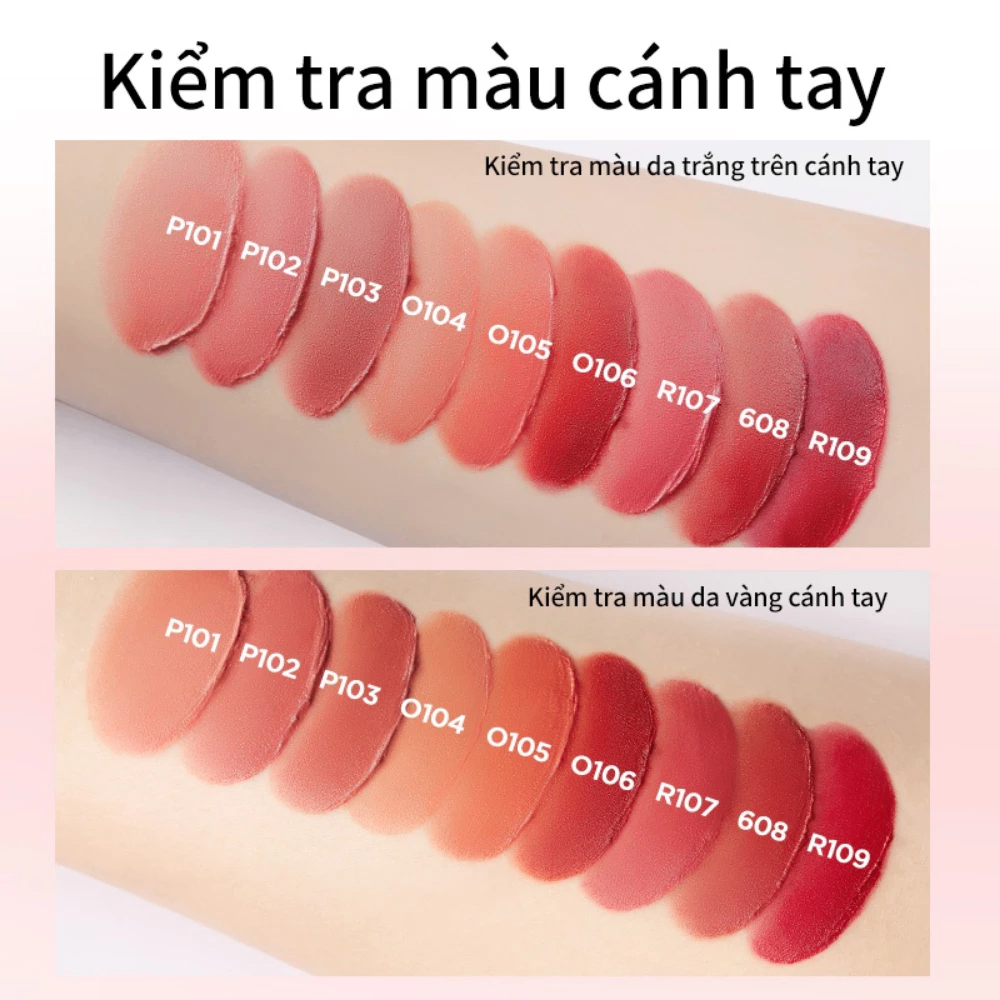 Son kem nhung Colorkey Mousse Lip Mud Matte 2g màu sắc đậm đà lì mịn tự nhiên