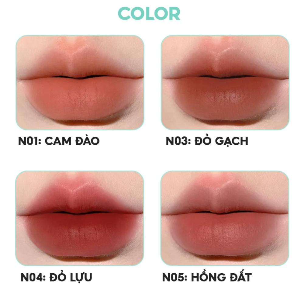 Son kem Judydoll Matte Lip Cream 1.8g lên màu chuẩn bền màu