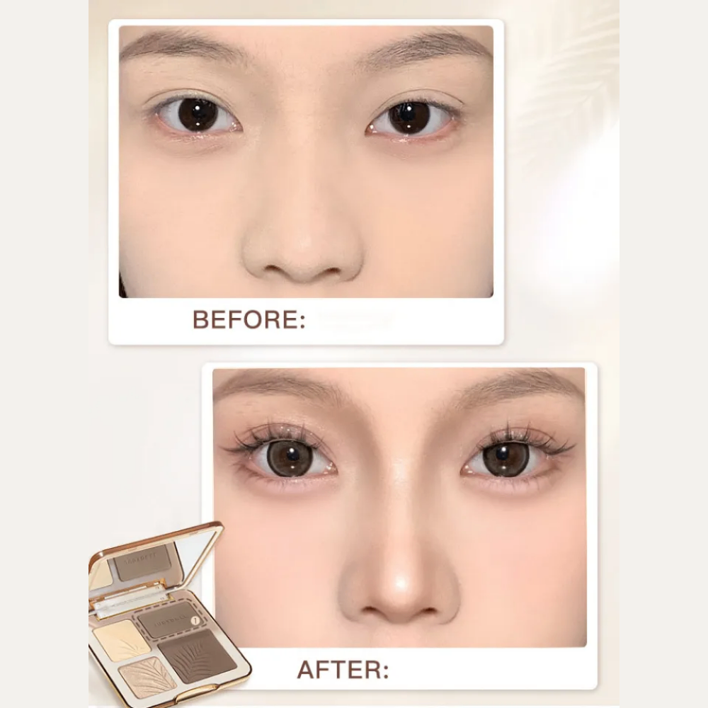 Bảng phấn tạo khối và bắt sáng JUDYDOLL 4 ô 9g trang điểm tự nhiên lâu trôi