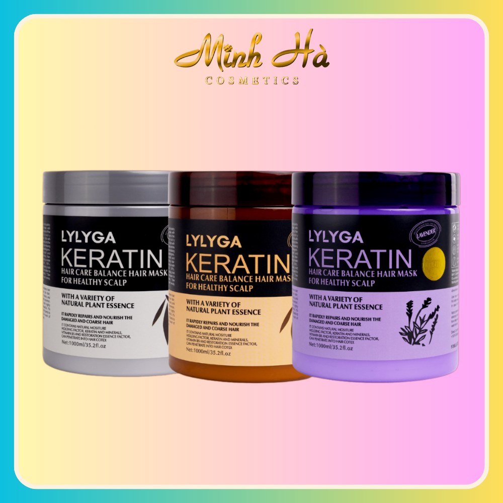 Kem ủ tóc LYLYGA Keratin Hair Care Balance Hair Mask 1000ml phục hồi tóc hư tổn một cách nhanh chóng