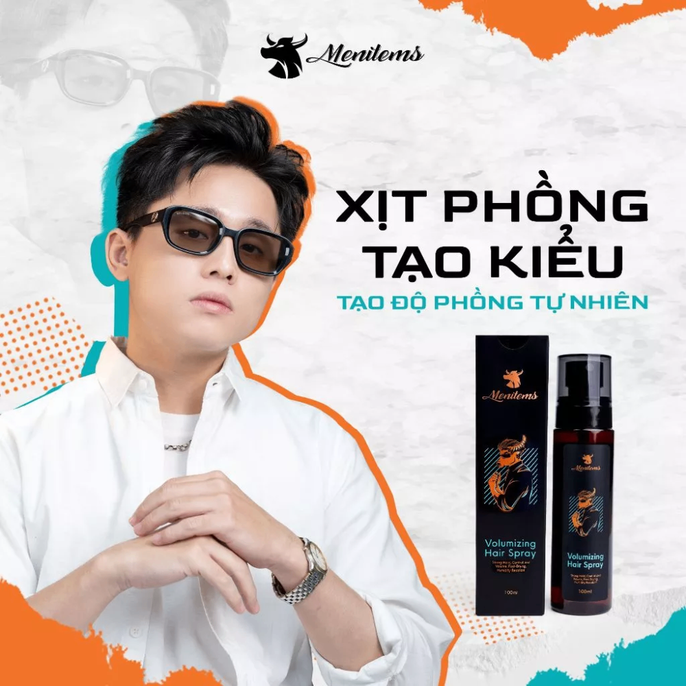 Xịt tạo phồng kiểu tóc Menitems Volumizing Hair Spray 100ml