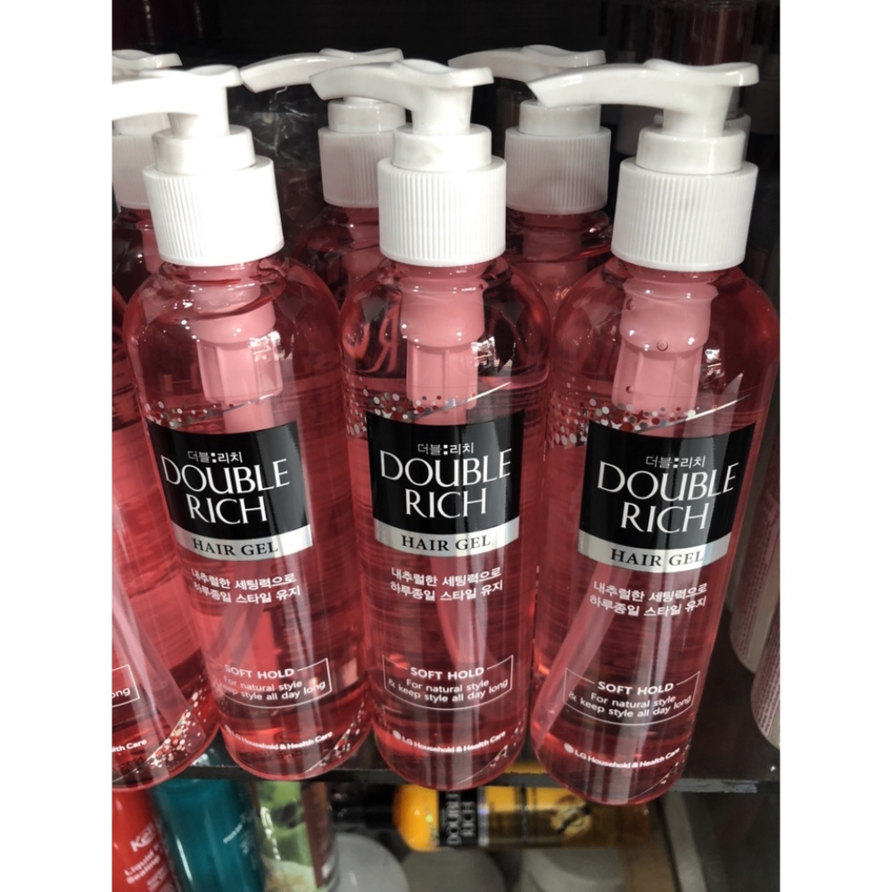 Gel tạo kiểu tóc Double Rich Hair Gel Soft Hold 250ml giữ nếp tự nhiên