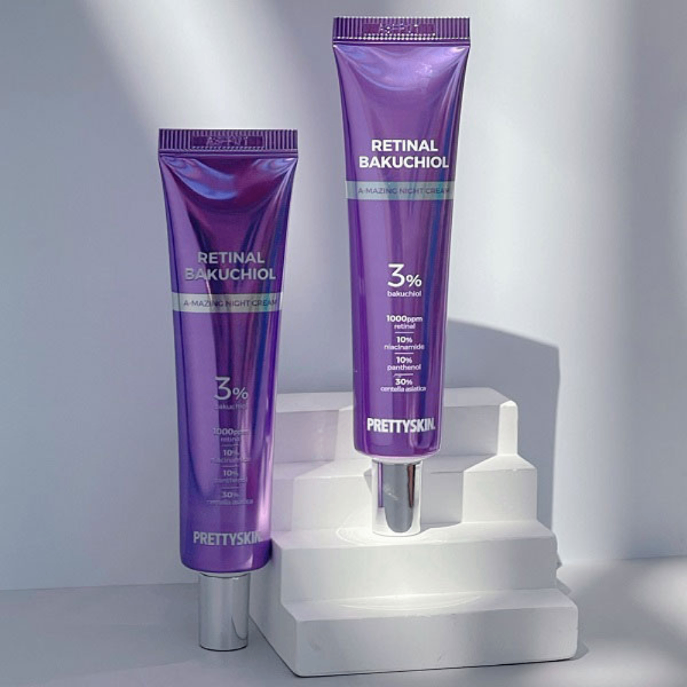 Kem dưỡng chống lão hóa Prettyskin Retinal Bakuchiol A-mazing Night Cream 50g giúp tái tạo, phục hồi da
