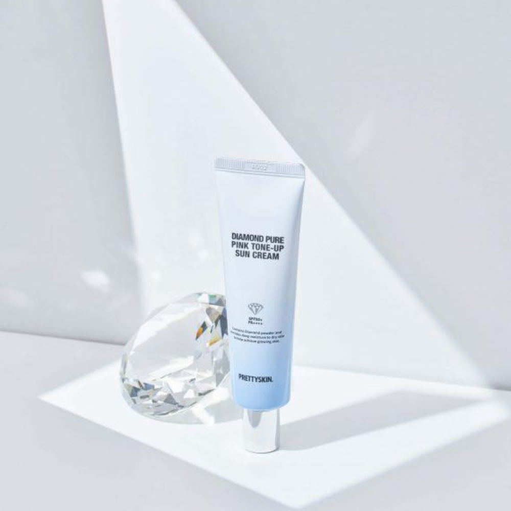 Kem chống nắng nâng tone Prettyskin Diamond Pure Pink Tone Up Sun Cream SPF50+ PA++++ 50ml bảo vệ da ngăn ngừa lão hóa