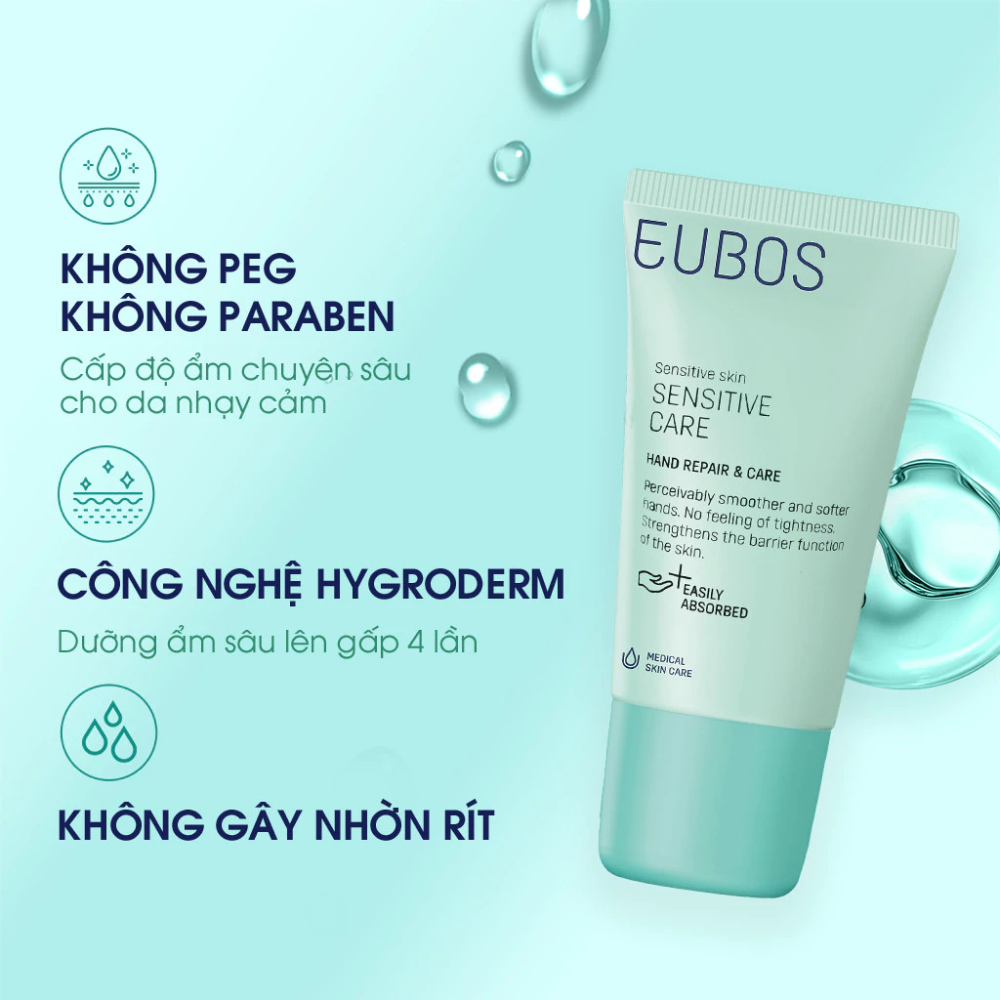 Kem dưỡng da tay EUBOS Sensitive Care 75ml mềm mịn bảo vệ da tay